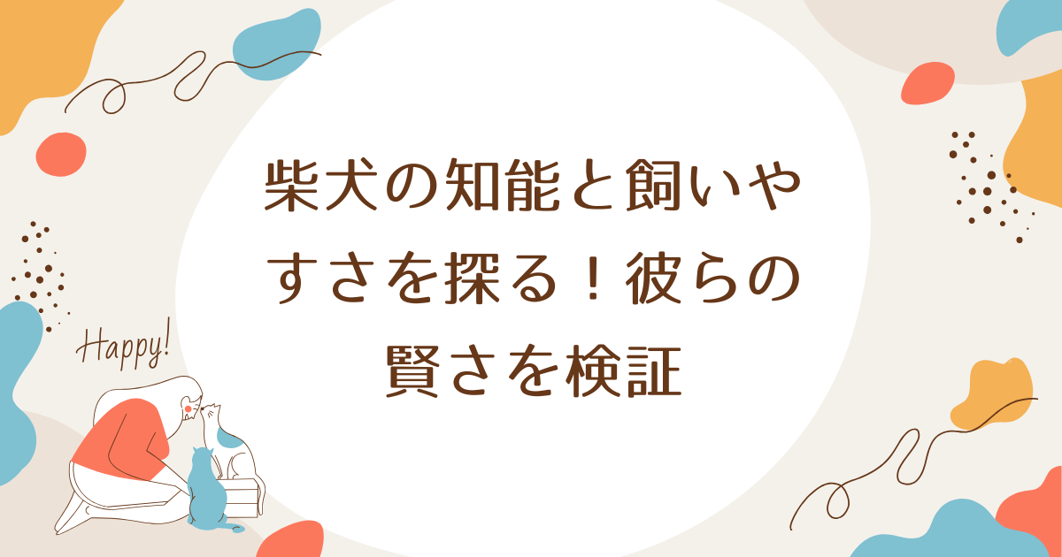 柴犬の知能と飼いやすさを探る！彼らの賢さを検証